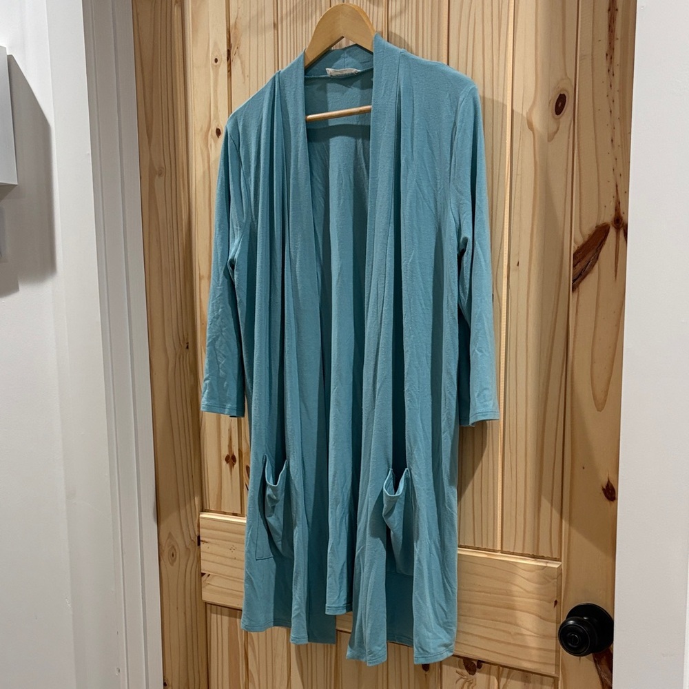 Zenana Outfitters Teal Cardigan